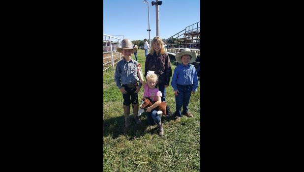 Dalton Gatrel, Clanci McKellips pony stock contractor, Tyler Acree, and Dalton's sister Maddy