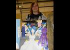 Moria Hays, Polo 11th grader, won first place and Best of Show for her painting.