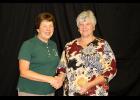 Missouri 4-H Foundation Chair Dr. Marla Tobin (left) with Caldwell County 4-H volunteer Dorothy Silvey. Photo by Amanda Stapp