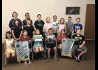 Polo Trail Blazers 4-H members with the check received from FCS financial. 