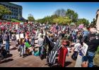 Thousands of Missourians gathered in Jefferson City in April to protest Governor Parson's stay-at-home order.